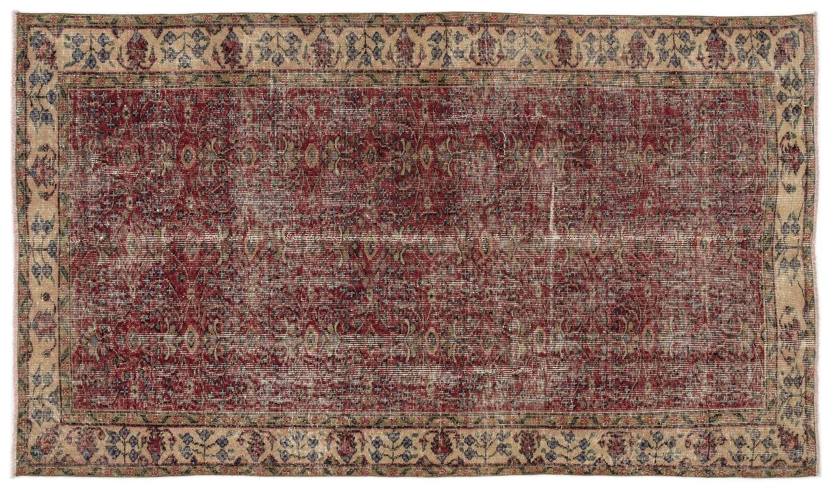 Naturel Over Dyed Vintage Rug 4&#39;8&#39;&#39; x 8&#39;1&#39;&#39; ft 142 x 247 cm