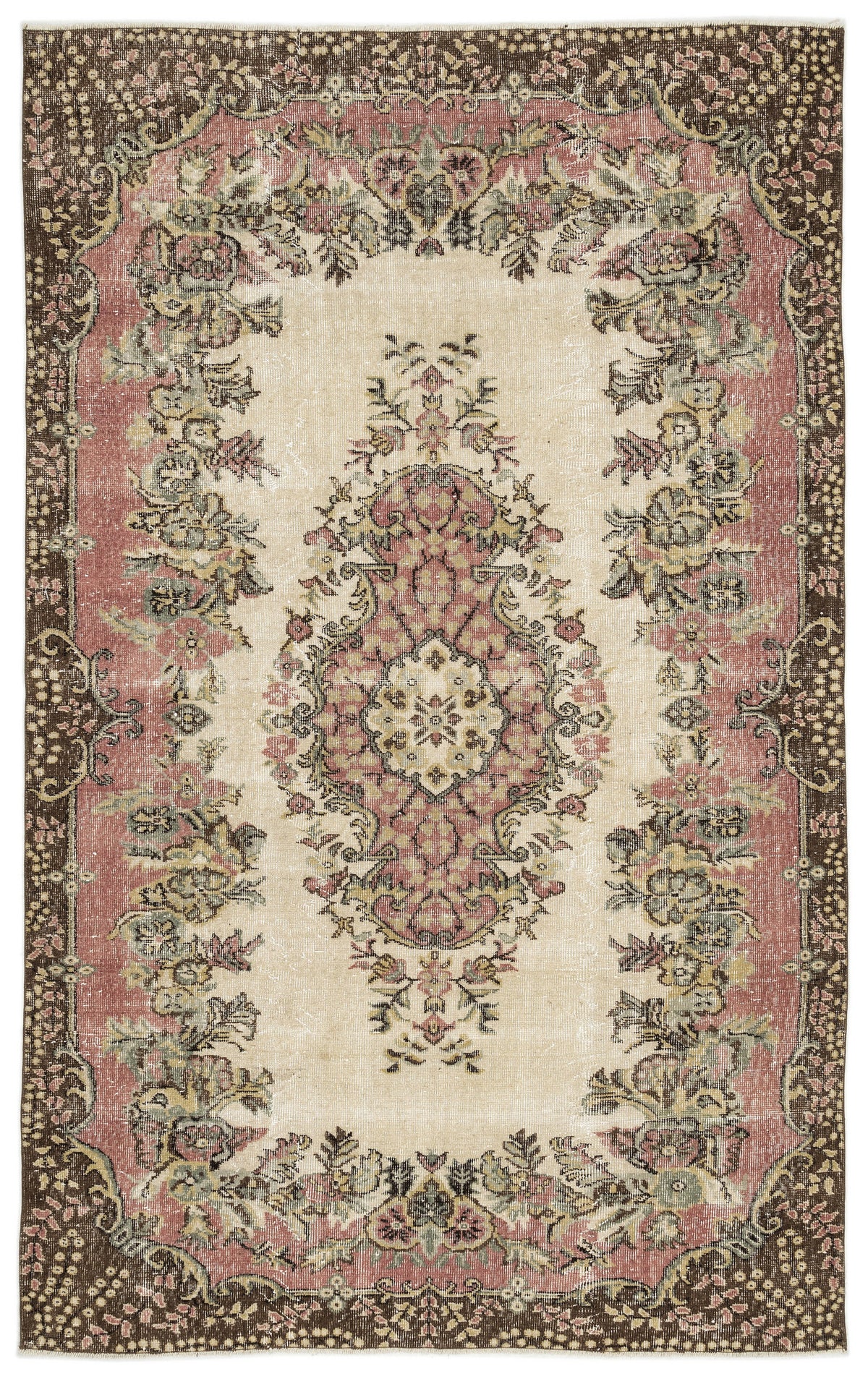 Naturel Over Dyed Vintage Rug 5&#39;6&#39;&#39; x 8&#39;9&#39;&#39; ft 167 x 266 cm