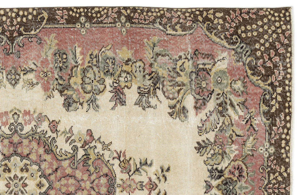 Naturel Over Dyed Vintage Rug 5&#39;6&#39;&#39; x 8&#39;9&#39;&#39; ft 167 x 266 cm