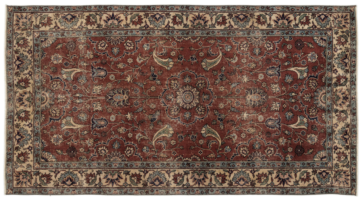 Naturel Over Dyed Vintage Rug 5&#39;5&#39;&#39; x 8&#39;10&#39;&#39; ft 165 x 269 cm