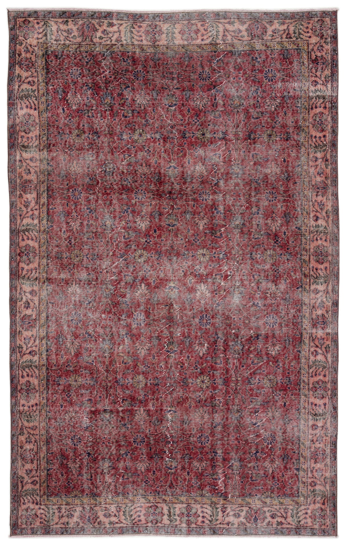 Naturel Over Dyed Vintage Rug 5&#39;6&#39;&#39; x 8&#39;10&#39;&#39; ft 168 x 268 cm