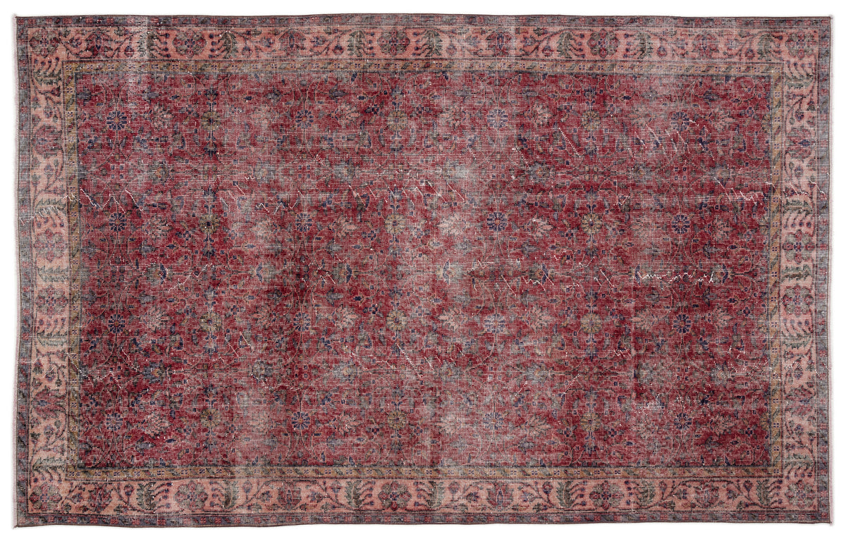 Naturel Over Dyed Vintage Rug 5&#39;6&#39;&#39; x 8&#39;10&#39;&#39; ft 168 x 268 cm