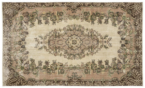 Naturel Over Dyed Vintage Rug 5'6'' x 9'4'' ft 168 x 284 cm