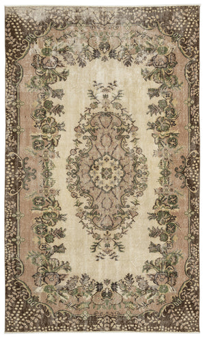 Naturel Over Dyed Vintage Rug 5'6'' x 9'4'' ft 168 x 284 cm