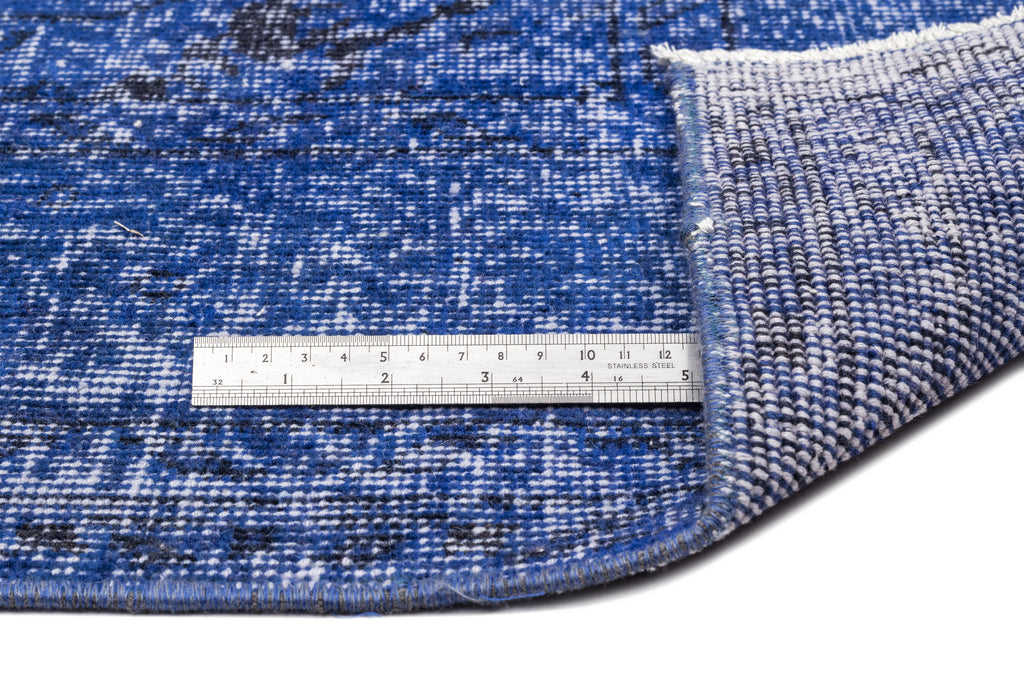 Blue Over Dyed Vintage Rug 6'9'' x 9'12'' ft 205 x 304 cm