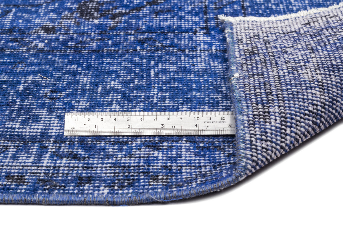 Blue Over Dyed Vintage Rug 6&#39;9&#39;&#39; x 9&#39;12&#39;&#39; ft 205 x 304 cm