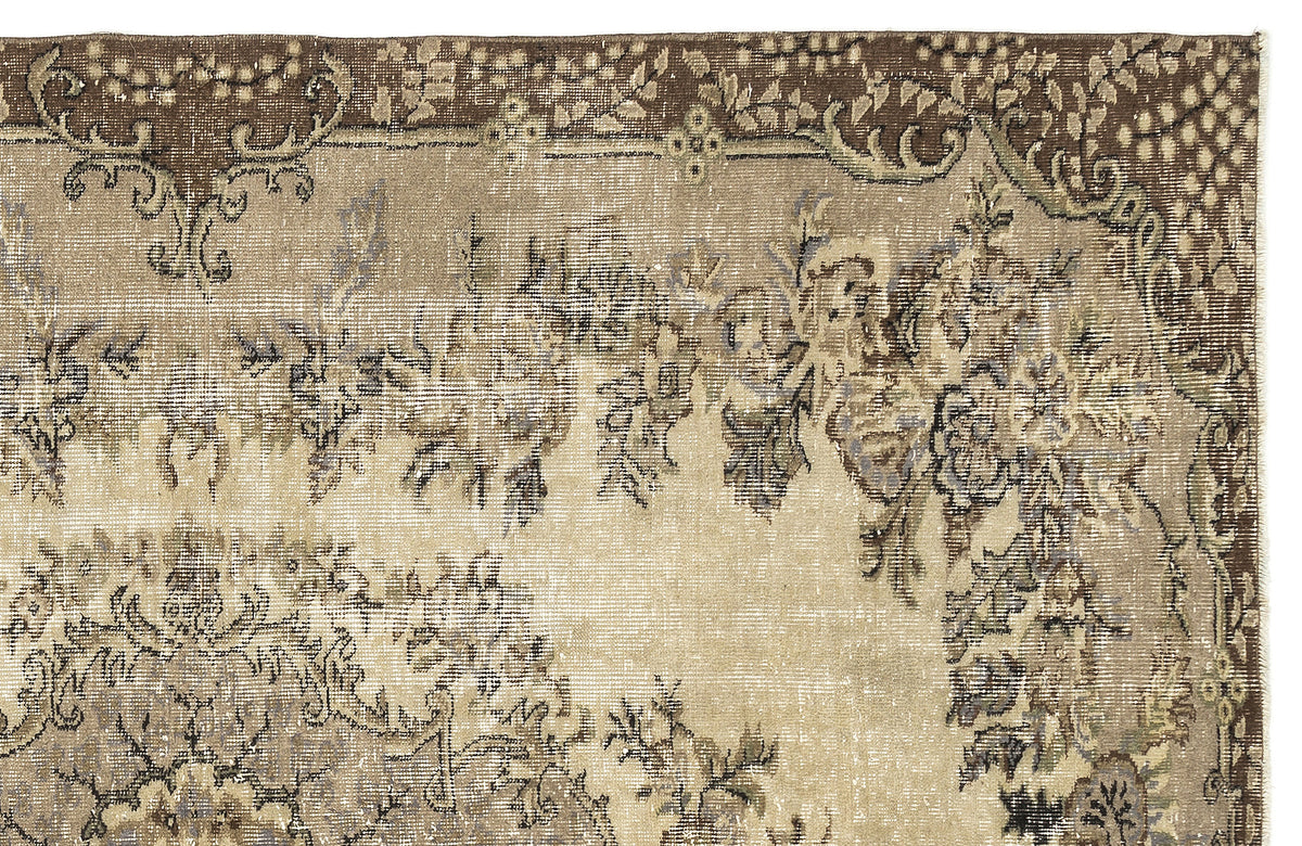 Naturel Over Dyed Vintage Rug 6&#39;5&#39;&#39; x 8&#39;5&#39;&#39; ft 195 x 256 cm