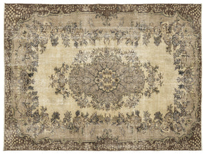 Naturel Over Dyed Vintage Rug 6'5'' x 8'5'' ft 195 x 256 cm