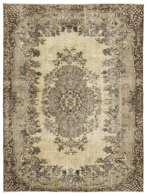 Naturel Over Dyed Vintage Rug 6'5'' x 8'5'' ft 195 x 256 cm