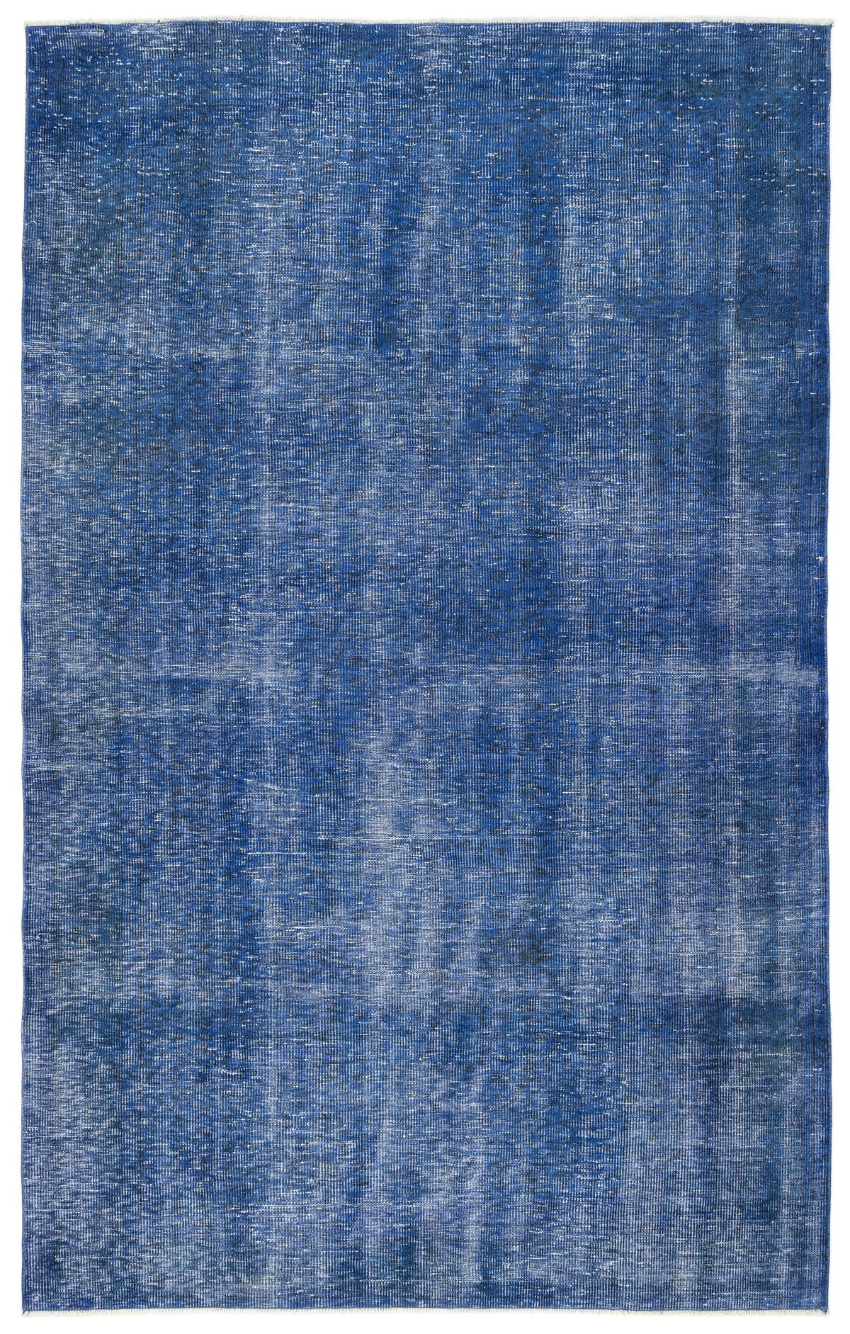 Blue Over Dyed Vintage Rug 6&#39;7&#39;&#39; x 10&#39;3&#39;&#39; ft 200 x 313 cm