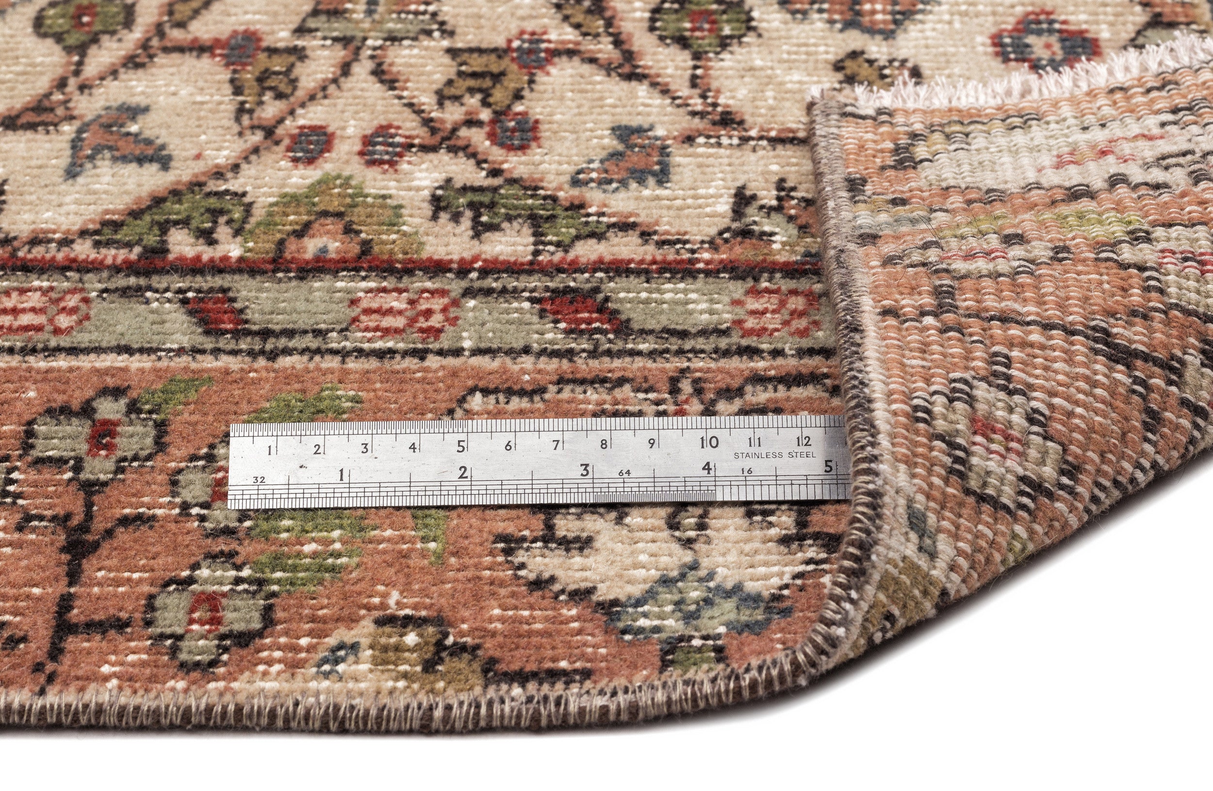 Naturel Over Dyed Vintage Rug 5'7'' x 9'0'' ft 169 x 275 cm
