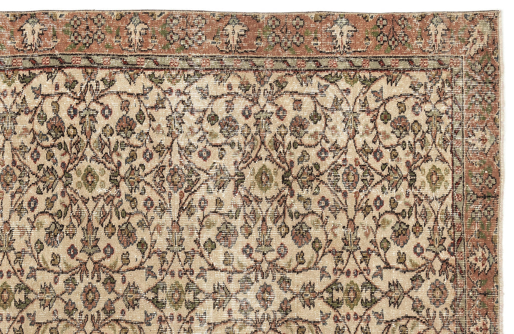 Naturel Over Dyed Vintage Rug 5'7'' x 9'0'' ft 169 x 275 cm