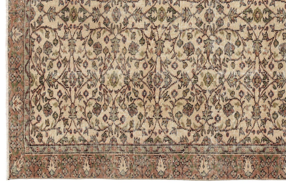 Naturel Over Dyed Vintage Rug 5&#39;7&#39;&#39; x 9&#39;0&#39;&#39; ft 169 x 275 cm