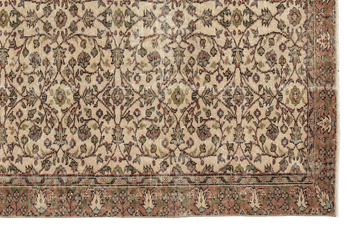 Naturel Over Dyed Vintage Rug 5&#39;7&#39;&#39; x 9&#39;0&#39;&#39; ft 169 x 275 cm