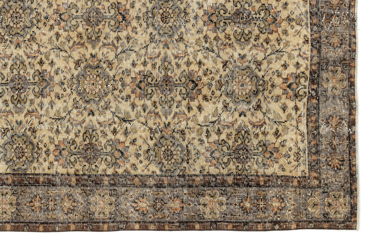 Naturel Over Dyed Vintage Rug 5&#39;7&#39;&#39; x 9&#39;5&#39;&#39; ft 170 x 287 cm