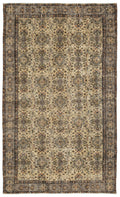 Naturel Over Dyed Vintage Rug 5'7'' x 9'5'' ft 170 x 287 cm