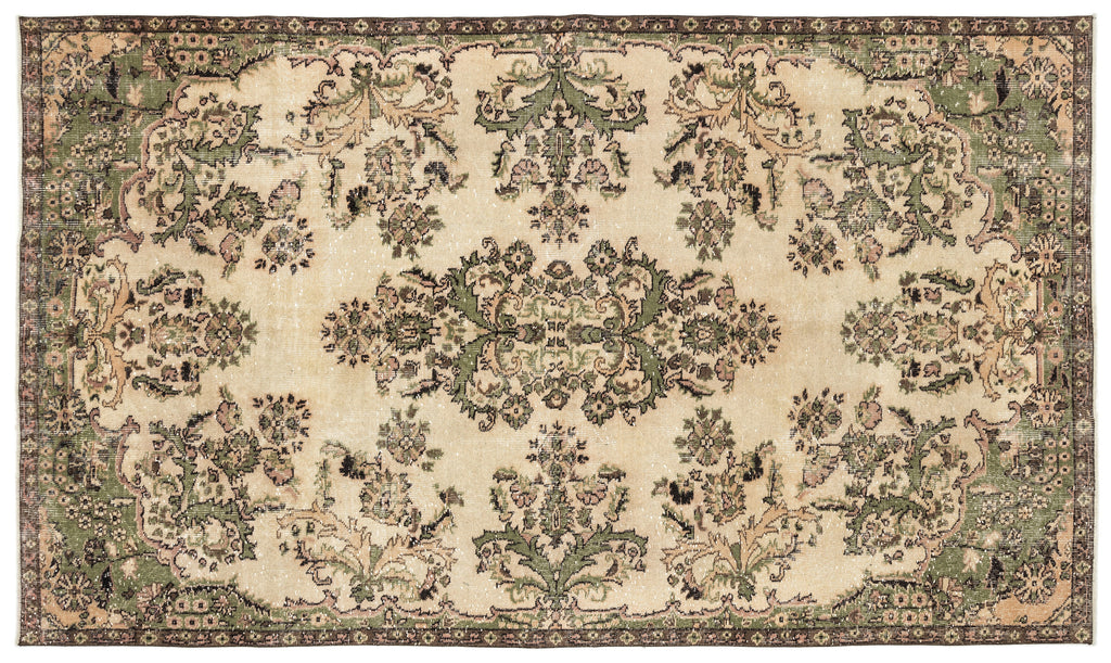 Naturel Over Dyed Vintage Rug 5'10'' x 9'11'' ft 177 x 303 cm