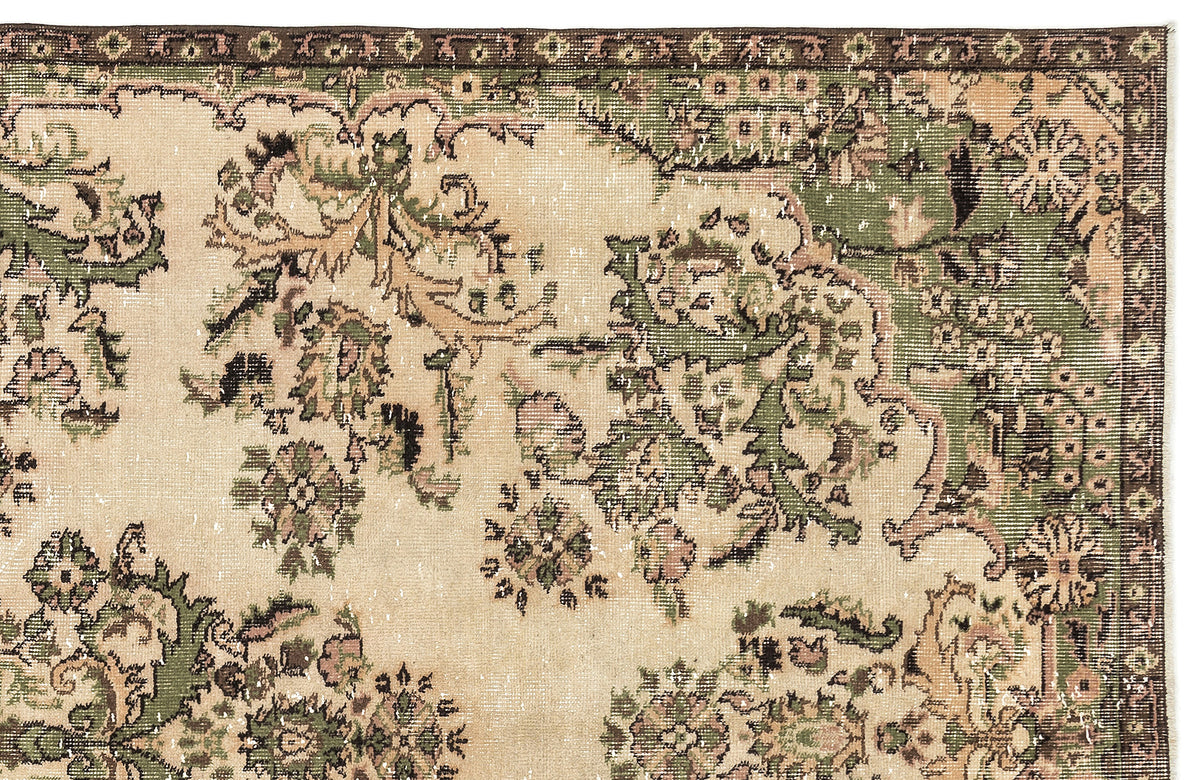 Naturel Over Dyed Vintage Rug 5&#39;10&#39;&#39; x 9&#39;11&#39;&#39; ft 177 x 303 cm