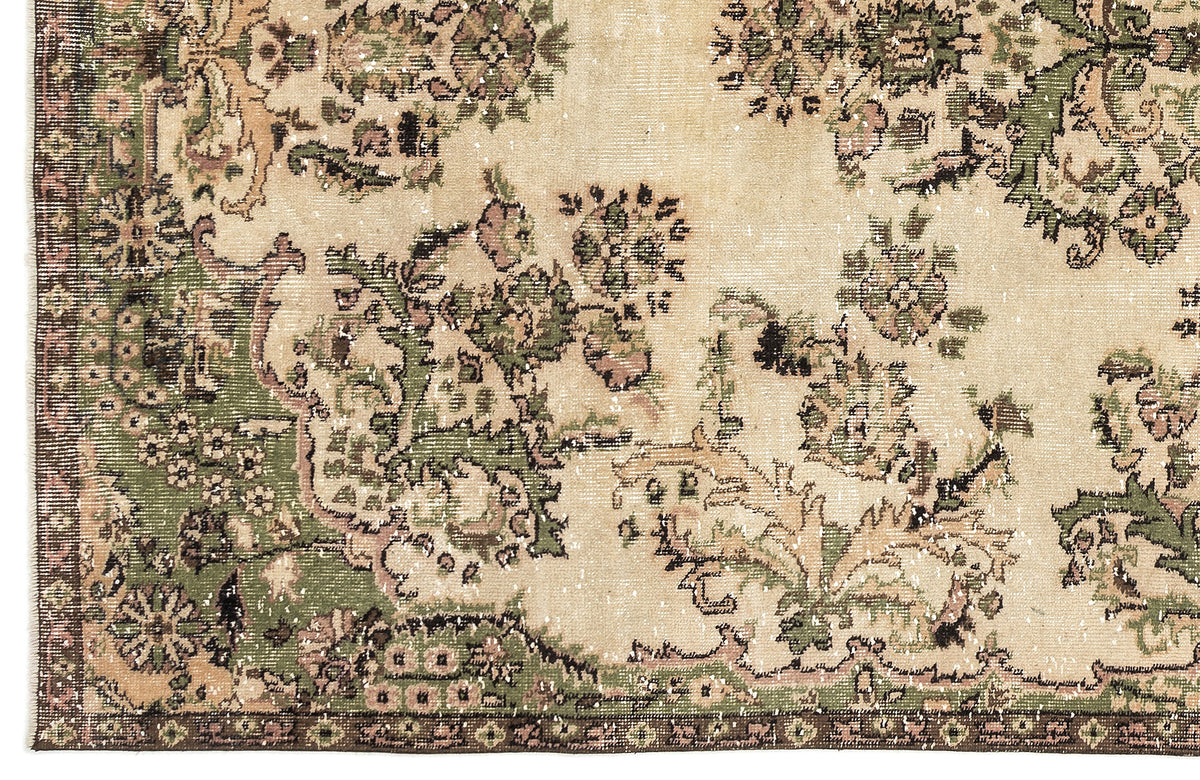 Naturel Over Dyed Vintage Rug 5&#39;10&#39;&#39; x 9&#39;11&#39;&#39; ft 177 x 303 cm