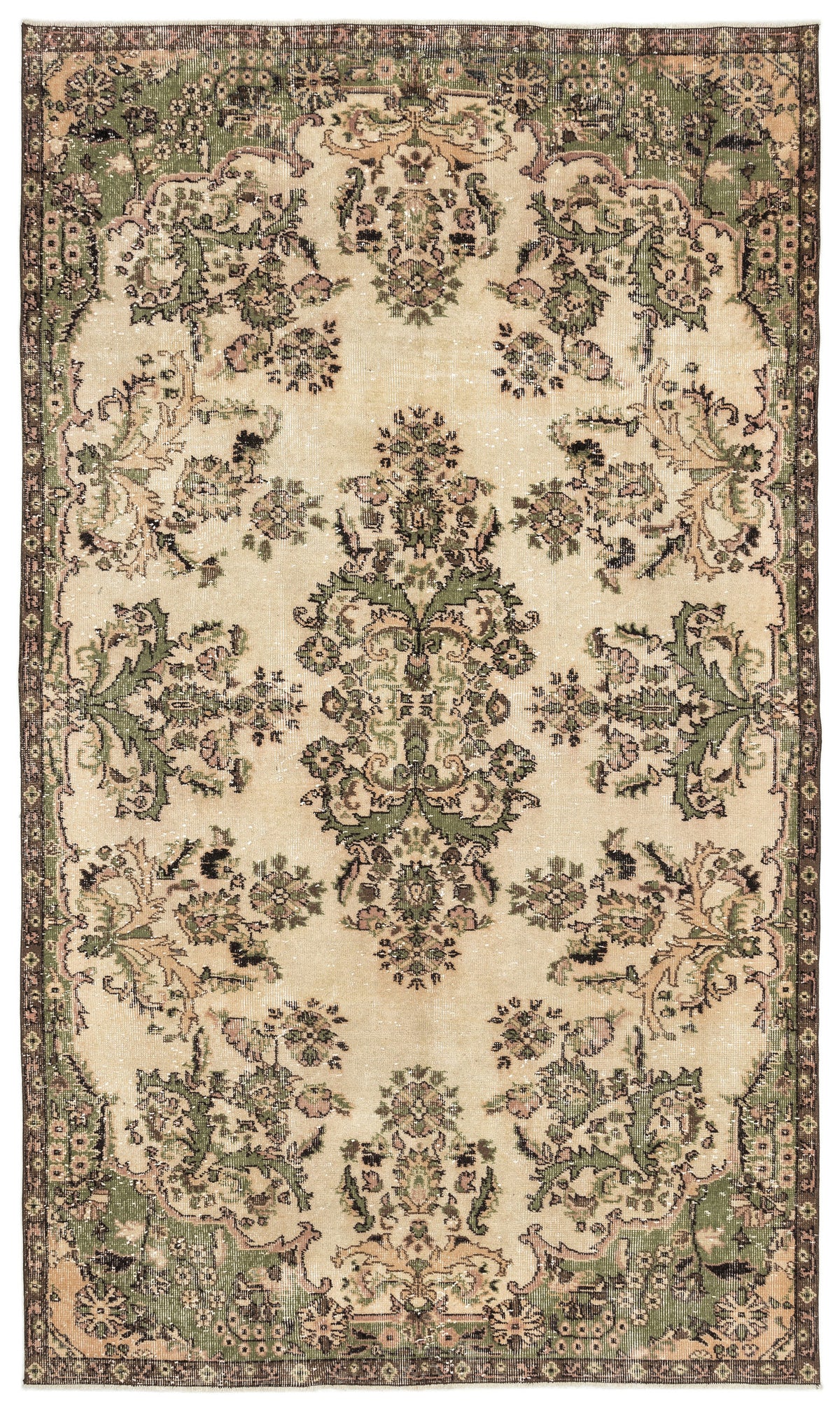 Naturel Over Dyed Vintage Rug 5&#39;10&#39;&#39; x 9&#39;11&#39;&#39; ft 177 x 303 cm