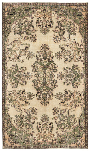 Naturel Over Dyed Vintage Rug 5'10'' x 9'11'' ft 177 x 303 cm