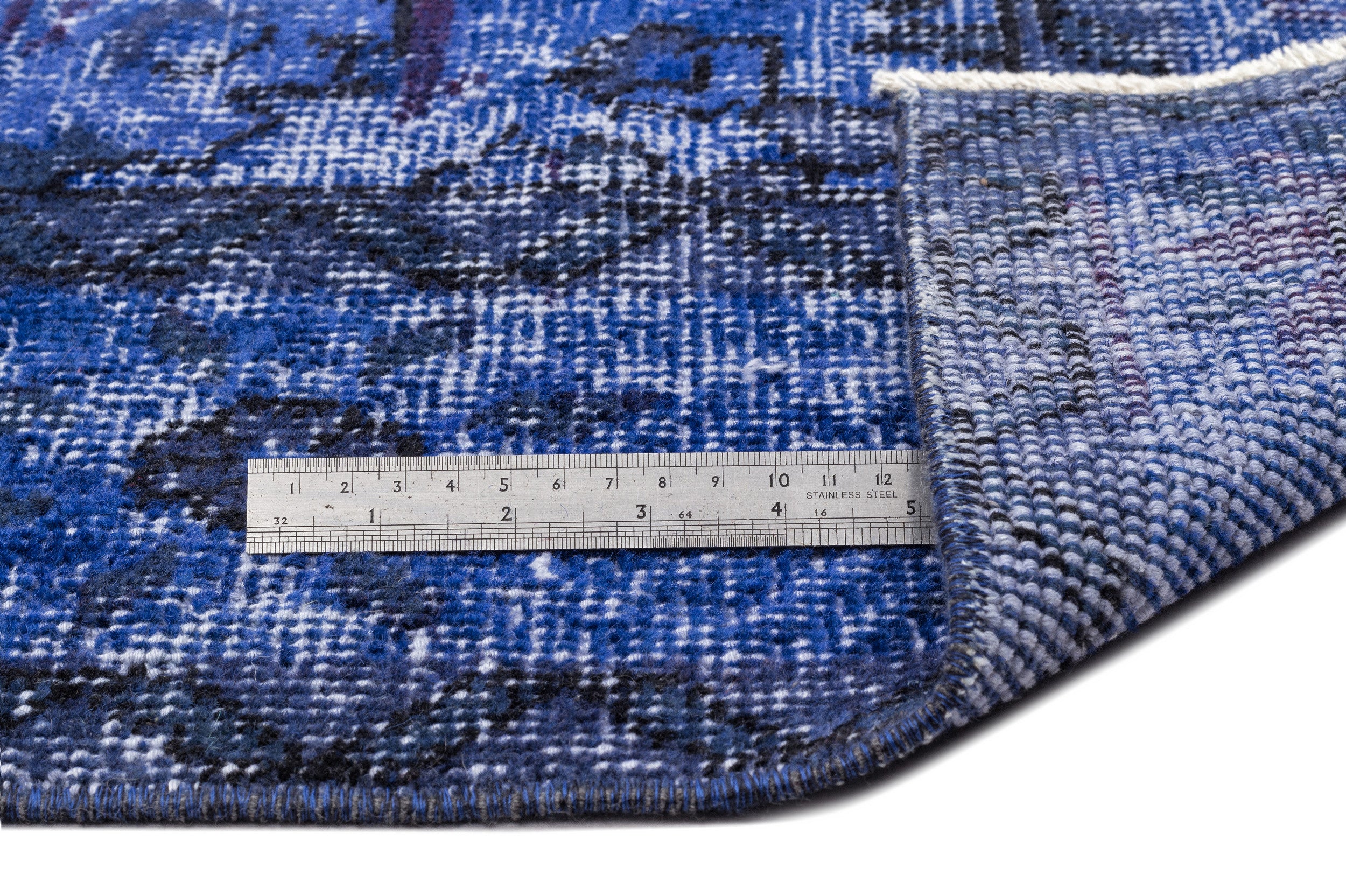 Blue Over Dyed Vintage Rug 5'11'' x 10'2'' ft 181 x 309 cm