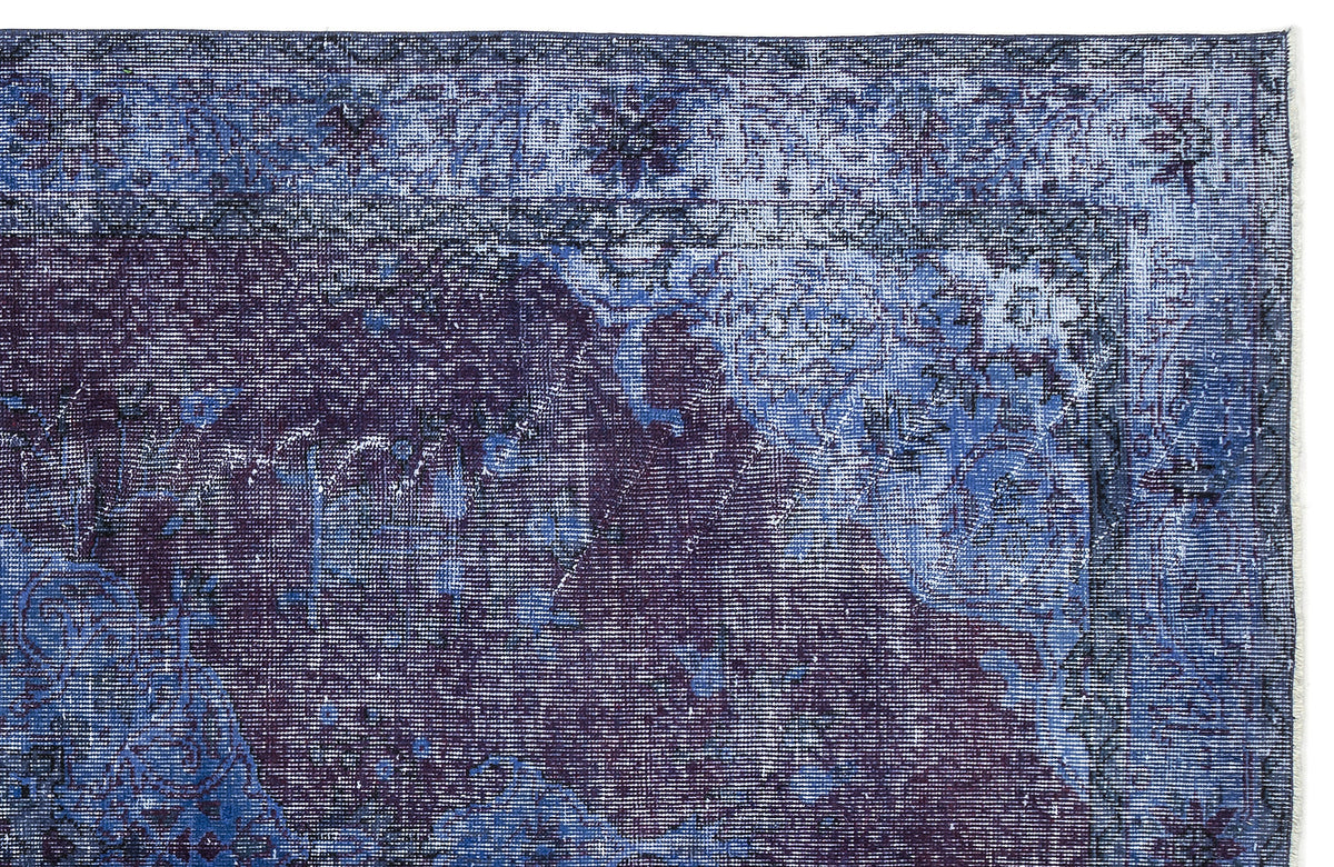 Blue Over Dyed Vintage Rug 5&#39;11&#39;&#39; x 10&#39;2&#39;&#39; ft 181 x 309 cm