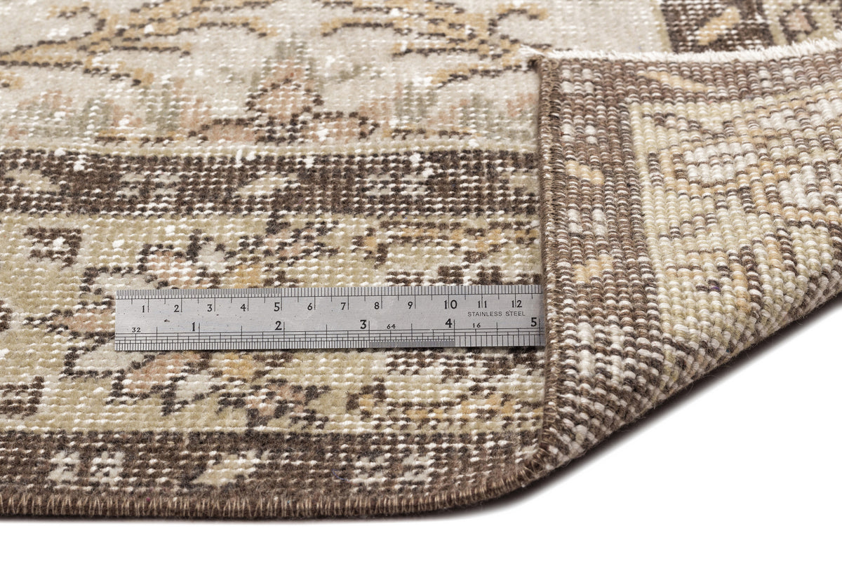 Beige Over Dyed Vintage Rug 5&#39;12&#39;&#39; x 9&#39;8&#39;&#39; ft 182 x 295 cm