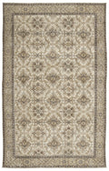 Beige Over Dyed Vintage Rug 5'12'' x 9'8'' ft 182 x 295 cm