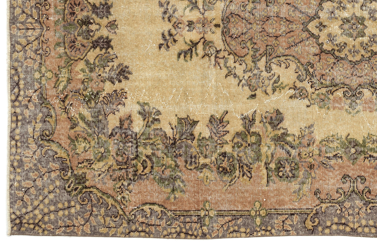 Naturel Over Dyed Vintage Rug 5&#39;8&#39;&#39; x 9&#39;1&#39;&#39; ft 172 x 277 cm