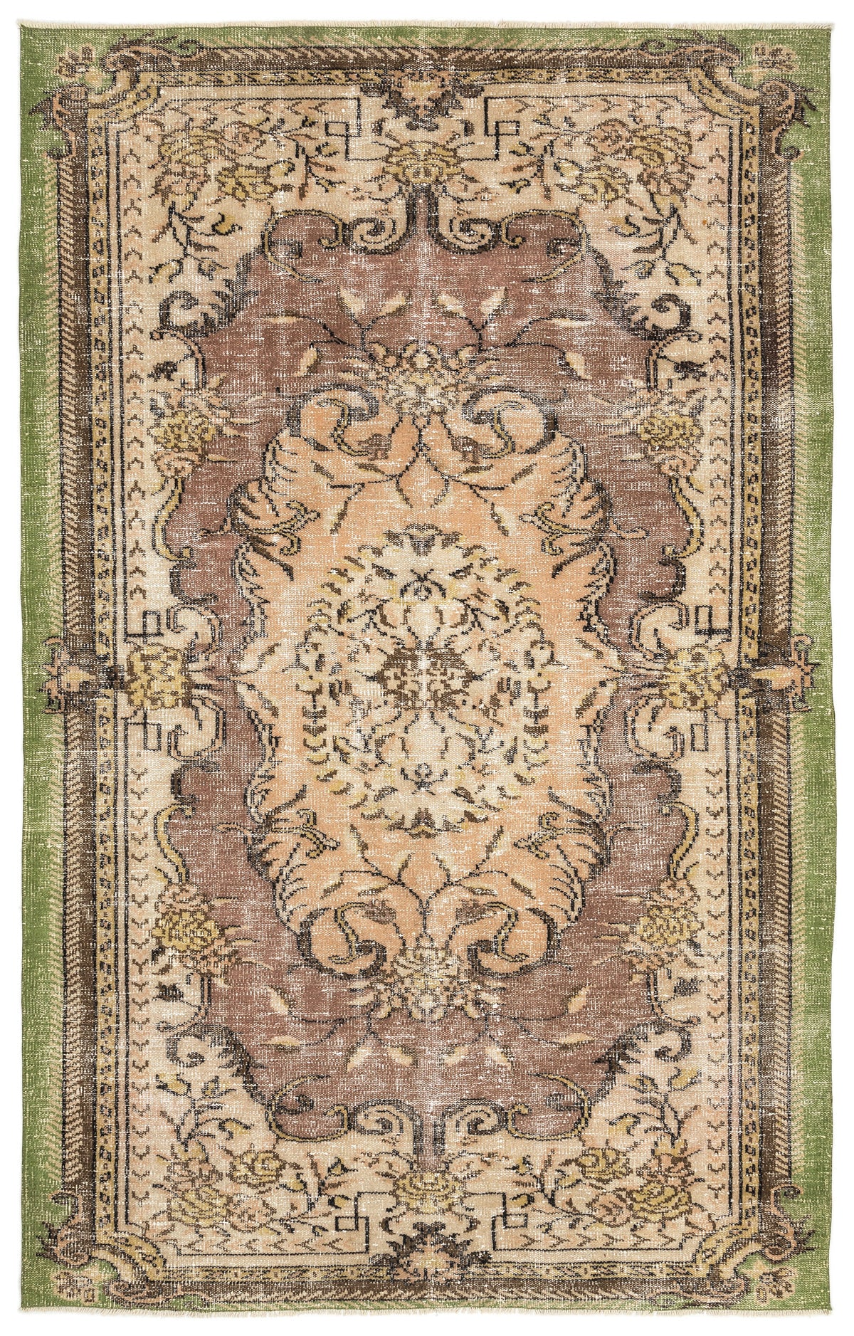 Naturel Over Dyed Vintage Rug 5&#39;4&#39;&#39; x 8&#39;6&#39;&#39; ft 163 x 260 cm