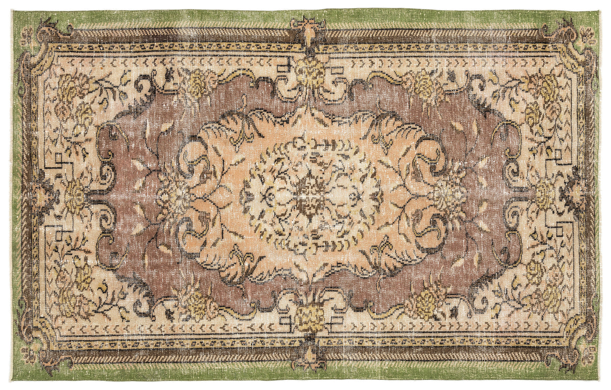 Naturel Over Dyed Vintage Rug 5&#39;4&#39;&#39; x 8&#39;6&#39;&#39; ft 163 x 260 cm