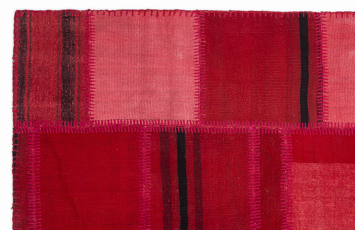 Mixed Over Dyed Kilim Patchwork Unique Rug 5&#39;3&#39;&#39; x 7&#39;7&#39;&#39; ft 160 x 230 cm