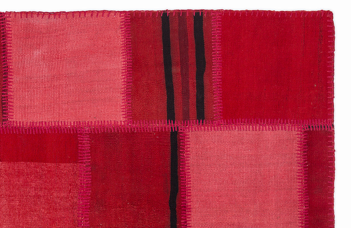 Mixed Over Dyed Kilim Patchwork Unique Rug 5&#39;3&#39;&#39; x 7&#39;7&#39;&#39; ft 160 x 230 cm