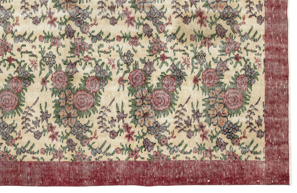 Naturel Over Dyed Vintage Rug 6&#39;2&#39;&#39; x 9&#39;8&#39;&#39; ft 188 x 295 cm