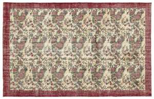 Naturel Over Dyed Vintage Rug 6'2'' x 9'8'' ft 188 x 295 cm