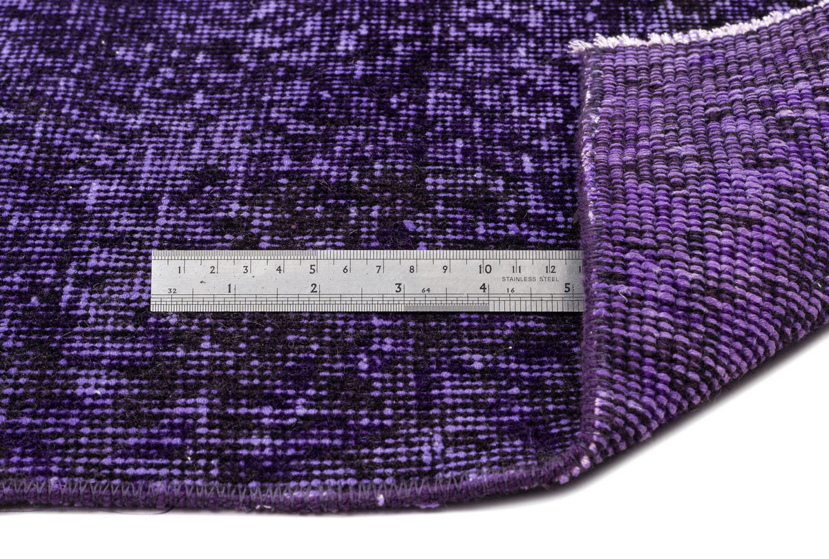 Purple Over Dyed Vintage Rug 5&#39;5&#39;&#39; x 8&#39;10&#39;&#39; ft 166 x 270 cm