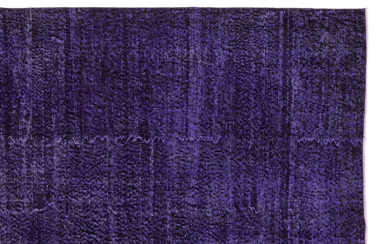 Purple Over Dyed Vintage Rug 5&#39;5&#39;&#39; x 8&#39;10&#39;&#39; ft 166 x 270 cm