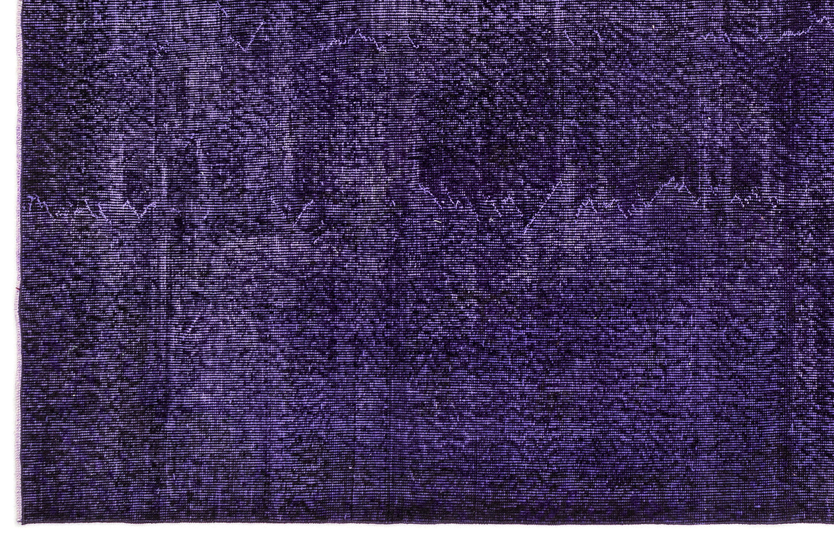 Purple Over Dyed Vintage Rug 5&#39;5&#39;&#39; x 8&#39;10&#39;&#39; ft 166 x 270 cm