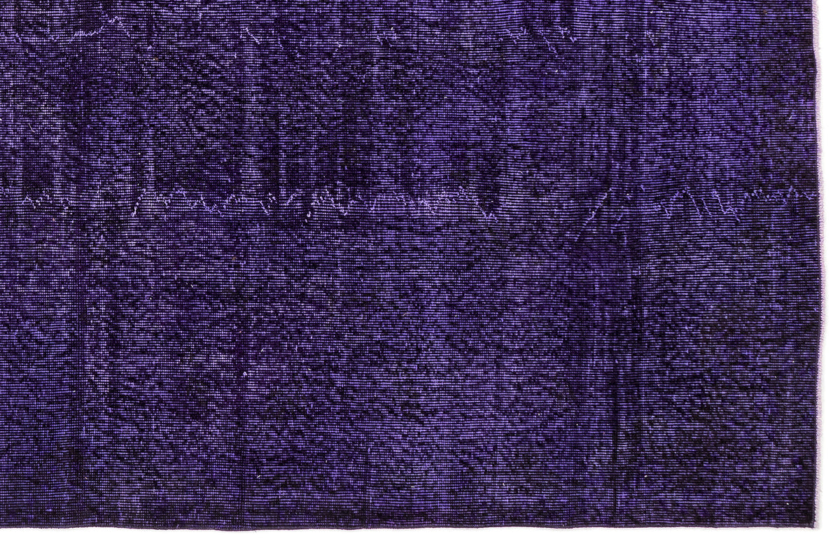 Purple Over Dyed Vintage Rug 5&#39;5&#39;&#39; x 8&#39;10&#39;&#39; ft 166 x 270 cm