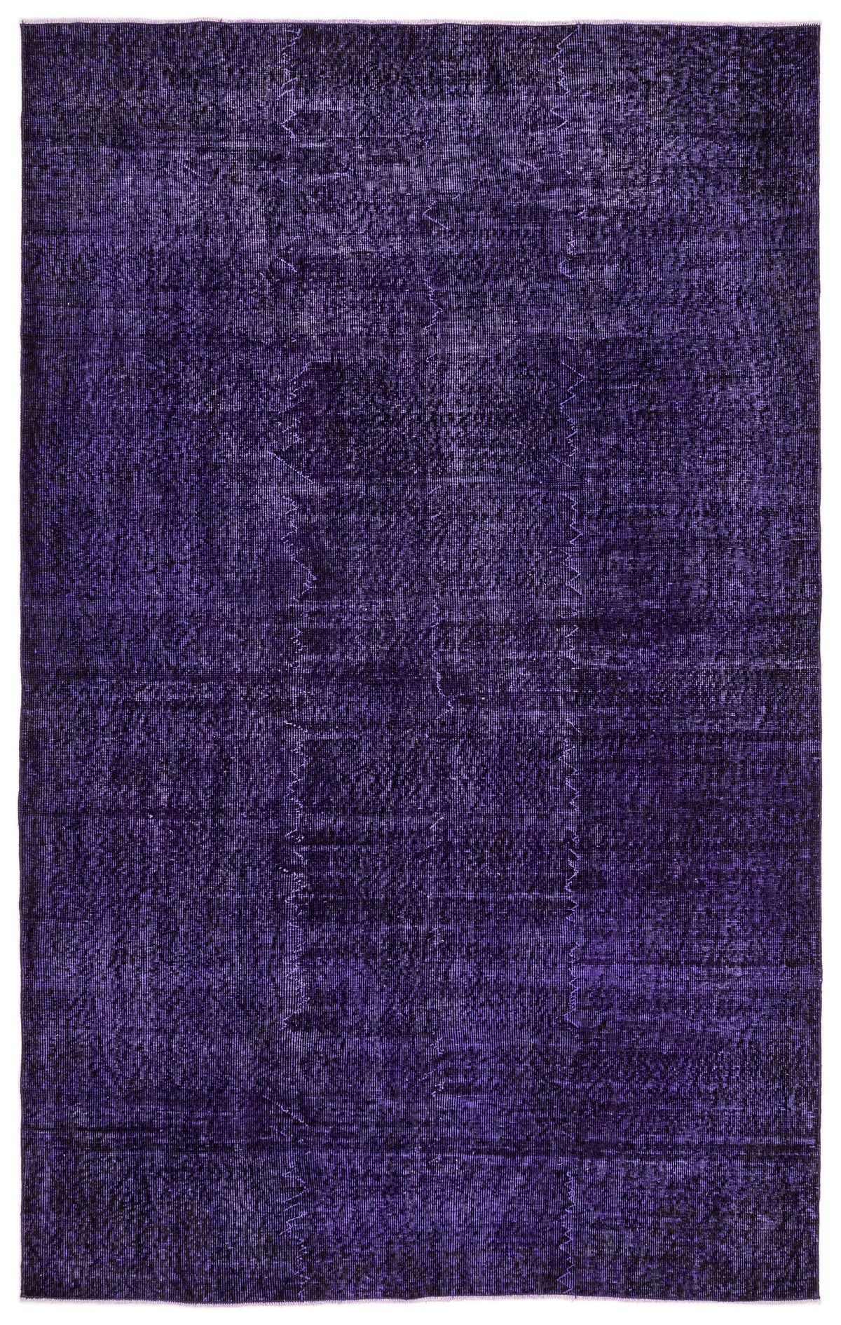 Purple Over Dyed Vintage Rug 5&#39;5&#39;&#39; x 8&#39;10&#39;&#39; ft 166 x 270 cm