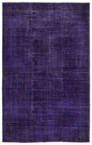 Purple Over Dyed Vintage Rug 5'5'' x 8'10'' ft 166 x 270 cm