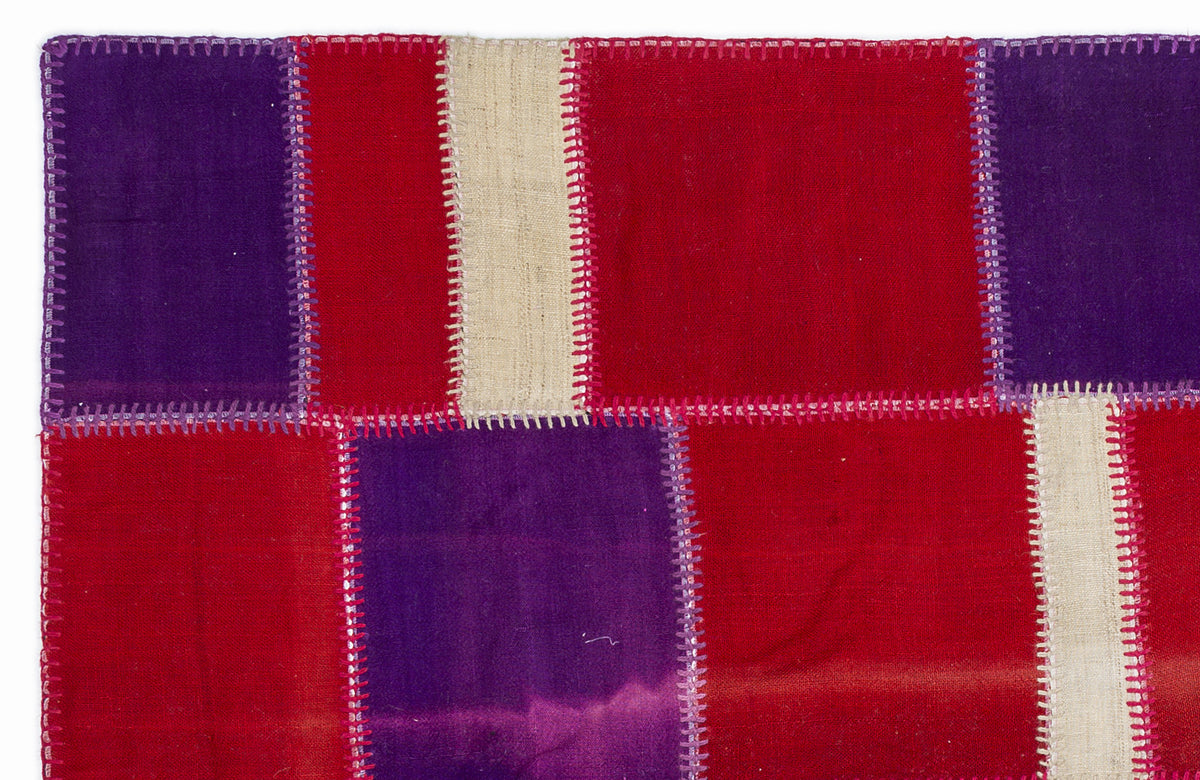 Mixed Over Dyed Kilim Patchwork Unique Rug 5&#39;3&#39;&#39; x 7&#39;7&#39;&#39; ft 160 x 230 cm