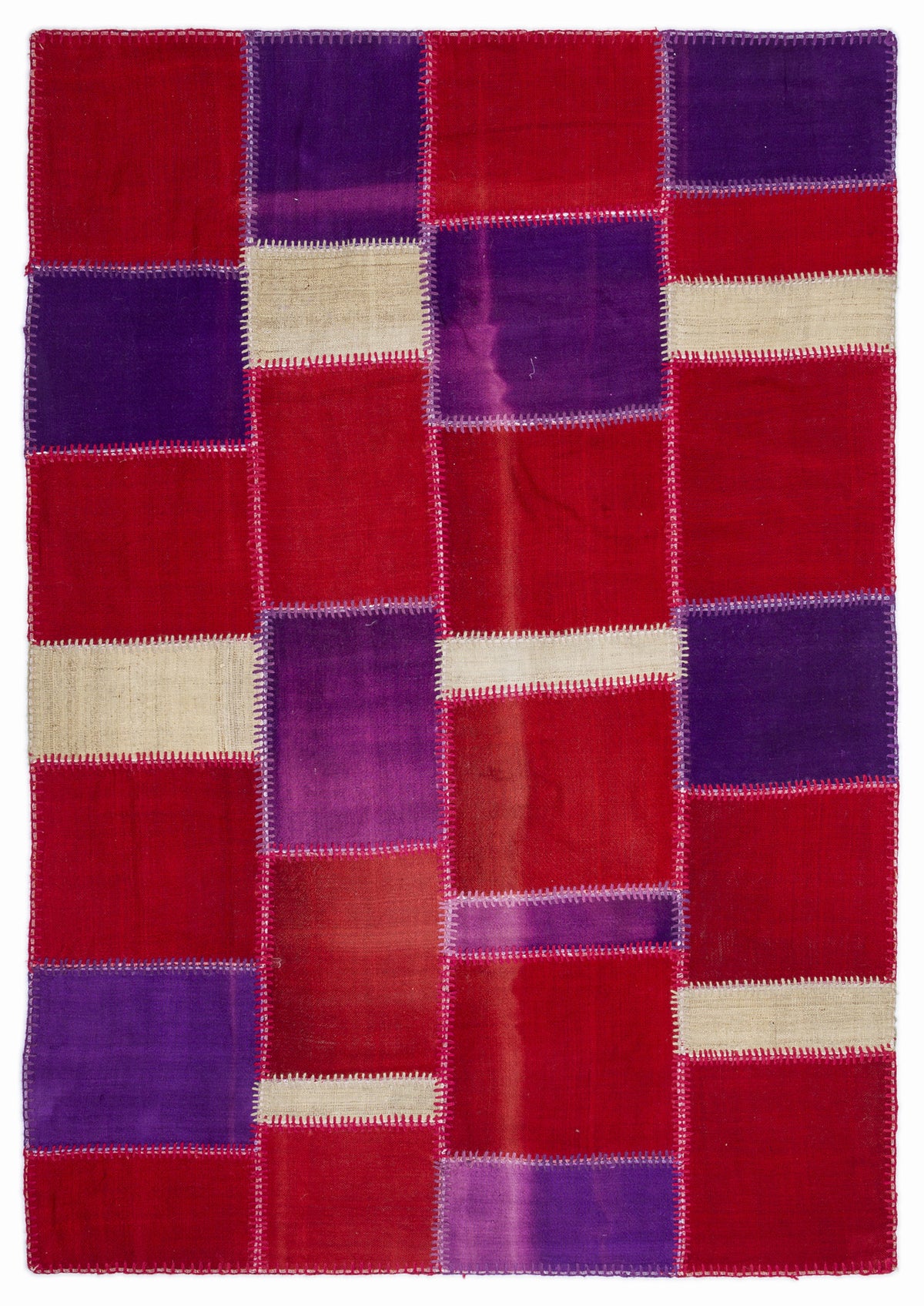 Mixed Over Dyed Kilim Patchwork Unique Rug 5&#39;3&#39;&#39; x 7&#39;7&#39;&#39; ft 160 x 230 cm