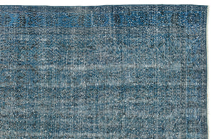 Turquoise  Over Dyed Vintage Rug 5'8'' x 9'6'' ft 173 x 290 cm