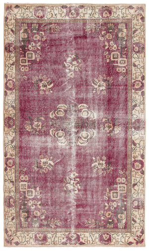 Naturel Over Dyed Vintage Rug 5'3'' x 9'1'' ft 160 x 276 cm