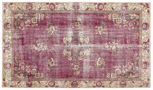 Naturel Over Dyed Vintage Rug 5'3'' x 9'1'' ft 160 x 276 cm