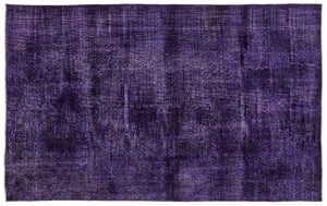 Purple Over Dyed Vintage Rug 5'3'' x 8'4'' ft 160 x 255 cm