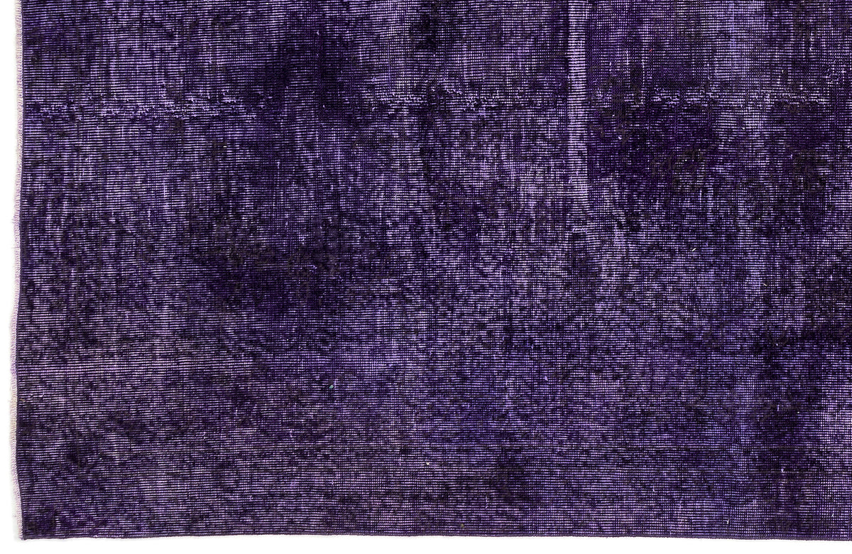 Purple Over Dyed Vintage Rug 5&#39;3&#39;&#39; x 8&#39;4&#39;&#39; ft 160 x 255 cm