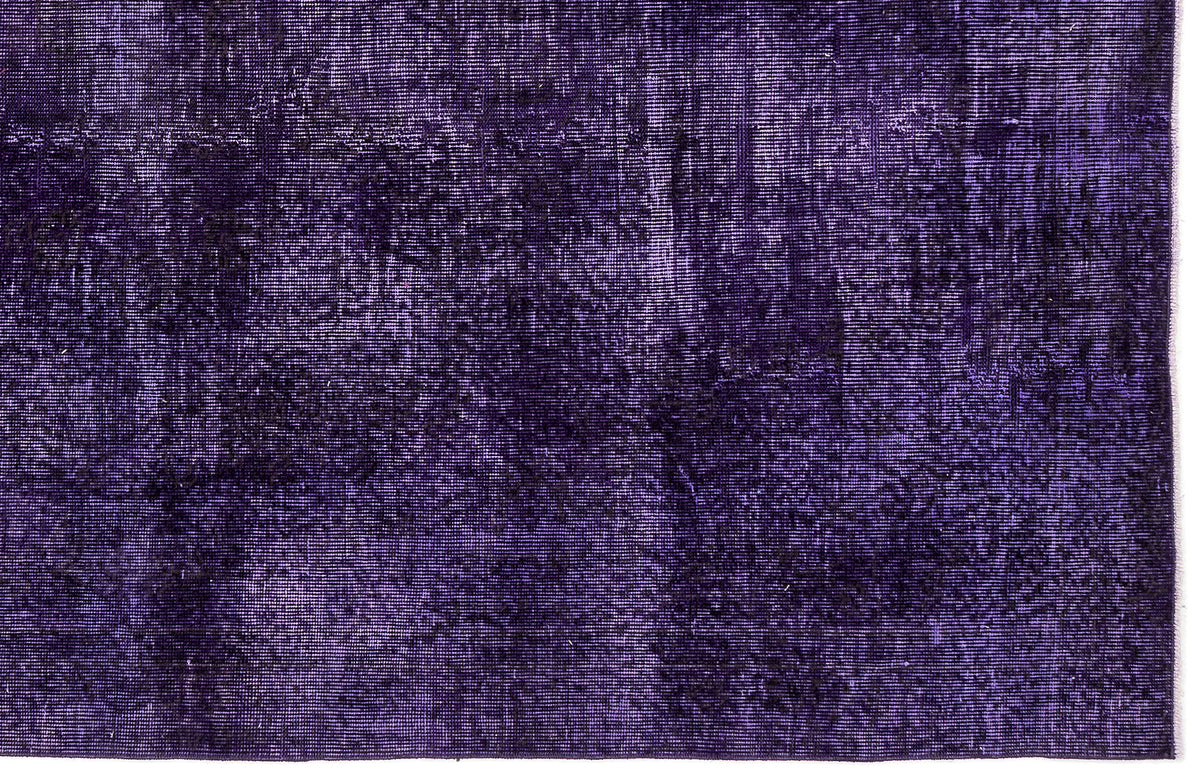 Purple Over Dyed Vintage Rug 5&#39;3&#39;&#39; x 8&#39;4&#39;&#39; ft 160 x 255 cm